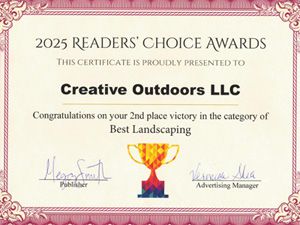 Creative Outdoors Wins 2025 Readers' Choice – 1st Place Landscaping